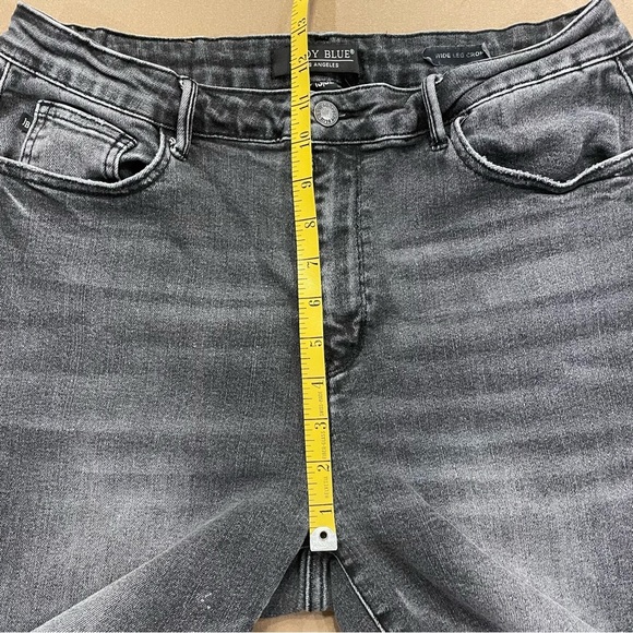 Just Blue Wide Leg Cropped Jeans Washed Grey Size 15/32 - Picture 11 of 14